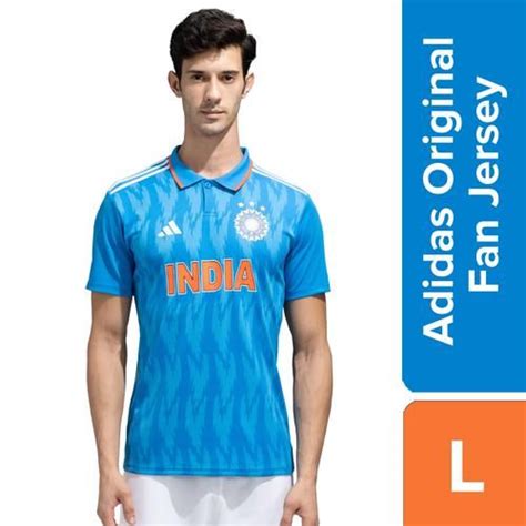 Buy Adidas Official India Cricket Odi Fan Polo Colour Blue Jersey