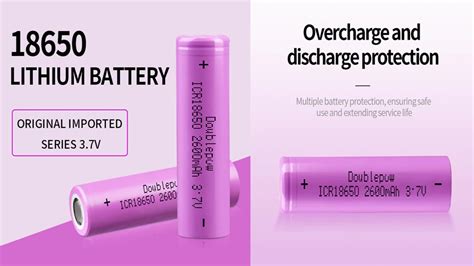 Doublepow Original Inr Li Ion Rechargeable V Mah Q