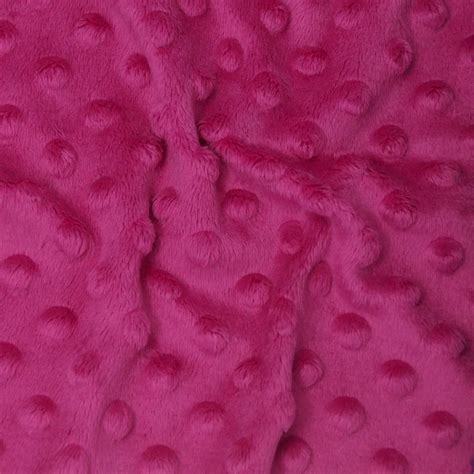 Rich Minky Dots Fuchsia 69 Minky Fabric Baby Accessories Dotted