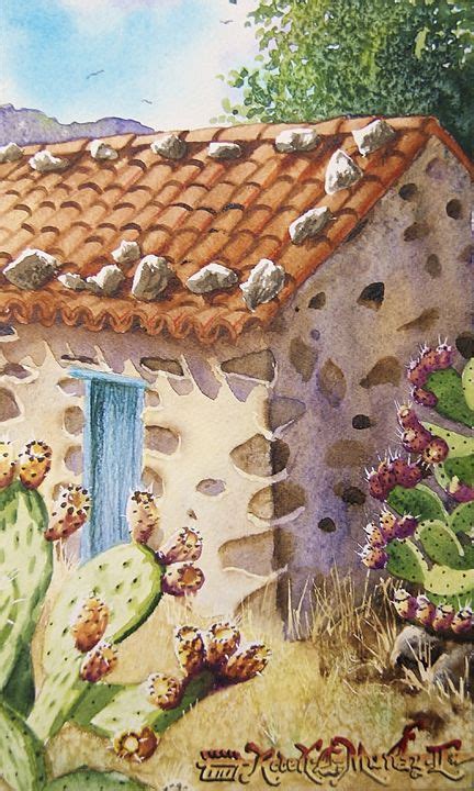 Casita Con Nopales Robert C Murray Ii Paintings Prints