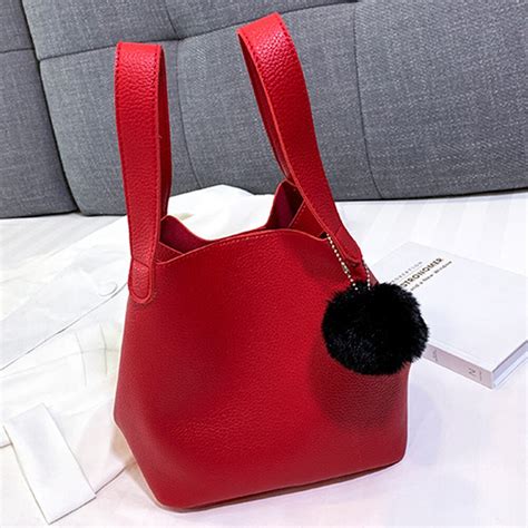 Mulheres Novas Bolsas De Moda Fur Ball Decora O Sacos De Cor