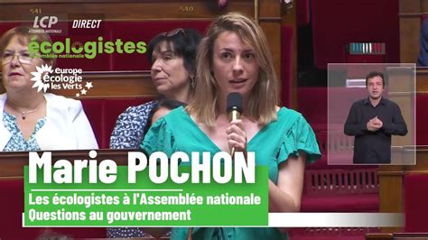 Marie Pochon députée écologiste interroge le gouvernement sur le plan