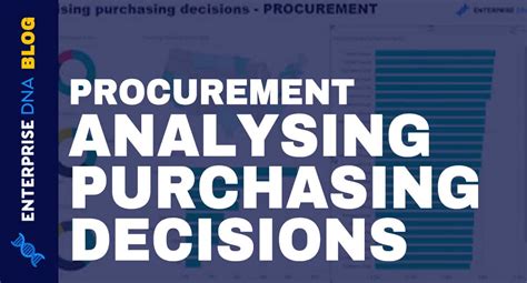 Procurement Decisions Model And Analysis In Power Bi Enterprise Dna