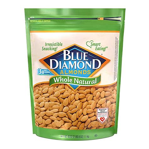 Blue Diamond Almonds Whole Natural, 1.1KG - Supplement.LK