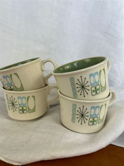 Vintage Retro Modern Coffee Cups - Etsy