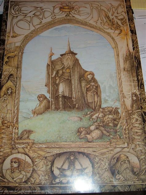 Hobbit Vintage Lord Of The Rings Art Poster By James Cauty Etsy