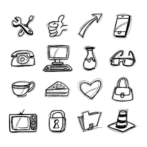 modern clean minimal icons set  vector art  vecteezy