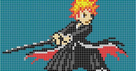 Ichigo Kurosaki Bankai Bleach Perler Bead Patttern Anime Bead