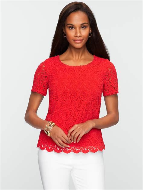 Talbots Paisley Lace Top Blouses And Shirts Misses Clothes For