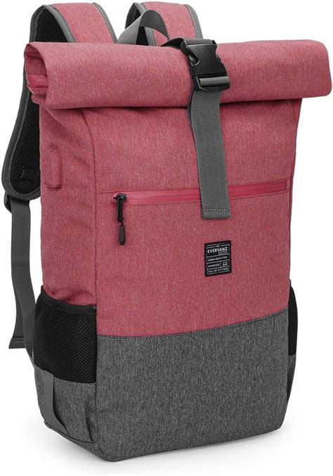 EverVanz Laptop Rucksack Damen Herren Roll Top Wasserdichter