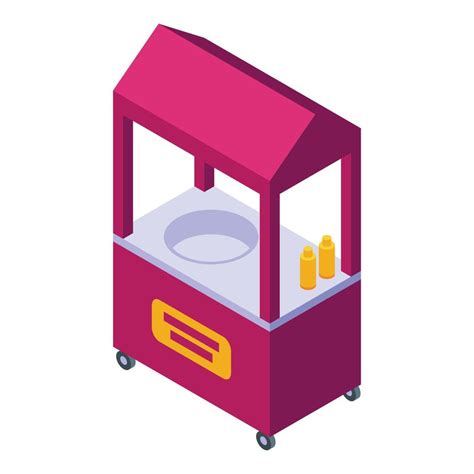 Street Food Cart Icon Isometric Vector Cotton Shop 14866305 Vector Art