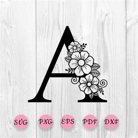 Floral Monogram Letter Monogram Fonts Monogram Letters Flower