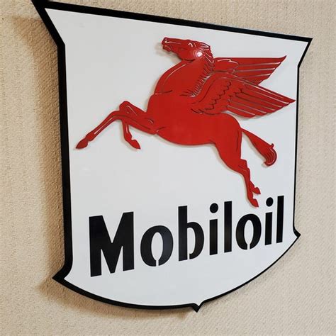 Mobil Pegasus Sign Etsy