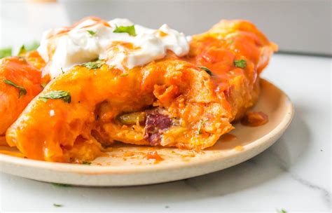 Vegetarian Sweet Potato Bean Enchiladas Reluctant Entertainer