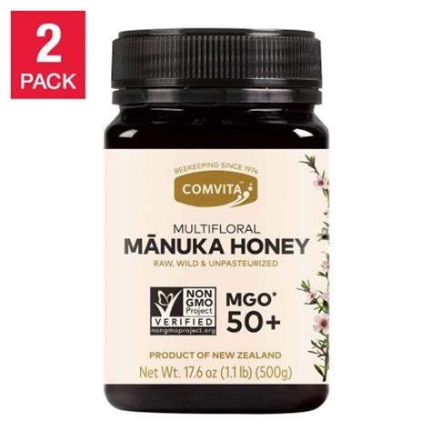 MGO 50 Raw Multifloral Manuka Honey 17 6 oz each 2 Pack MGO 50 蜂蜜x2