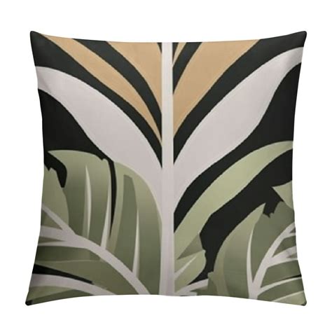 GOSMITH Boho Tropical Green Leaves Throw Pillow Covers Jungle Banana