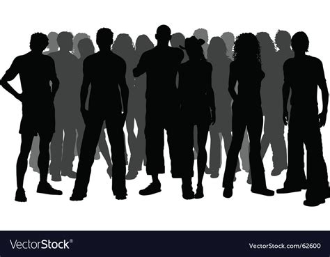 Crowd of people Royalty Free Vector Image - VectorStock