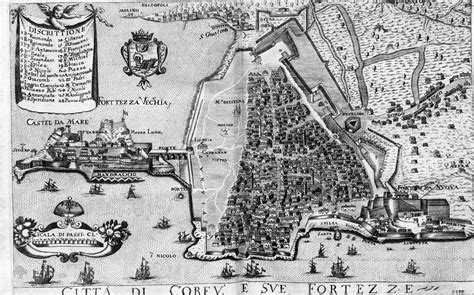 Johncorfuworld The Early 18th Century Map Of Corfu Town