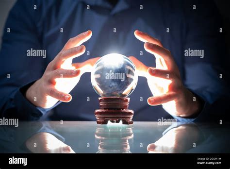 Predicting Future Using Crystal Ball Fortune Teller And Psychic Stock