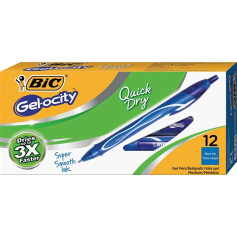 Bic Gel Ocity Quick Dry Retractable Gel Pens Medium Point Mm