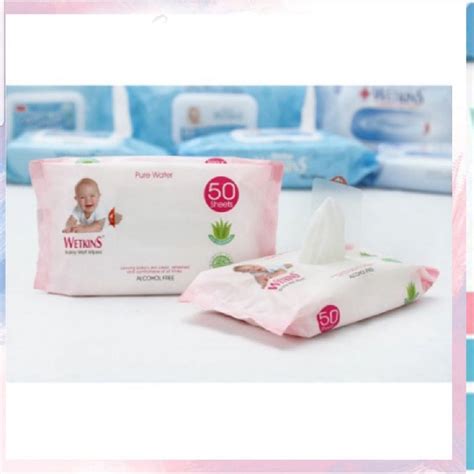 Jual Tissue Basah Wetkins Baby Sheet Tisu Basah Antiseptic Shopee