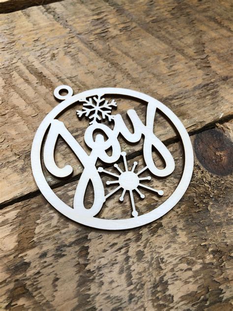 Merry Christmas Ornament Laser Engraved Wood Ornament Etsy