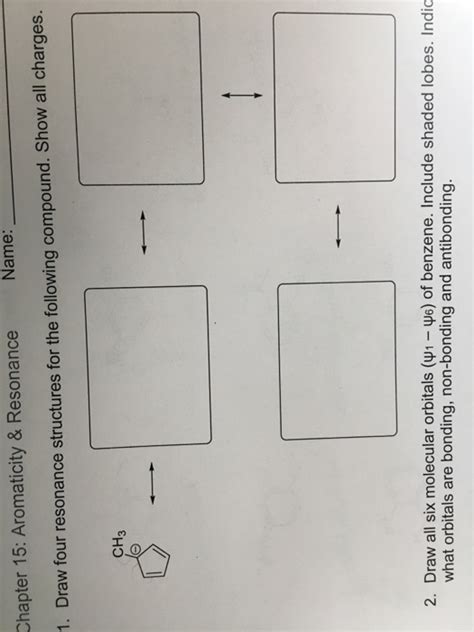 Solved Chapter Aromaticity Resonance Name Draw Chegg