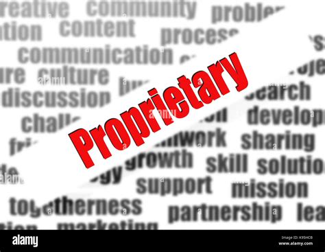 proprietary word cloud stock photo alamy