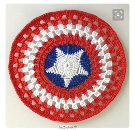 Captain America Crochet Circle Free Pattern Crochet Kingdom