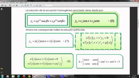 Método De Variación De Parámetros Youtube