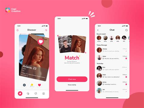 Dating App Mobile App Ui Design Concept By Capi Creative On Dribbble