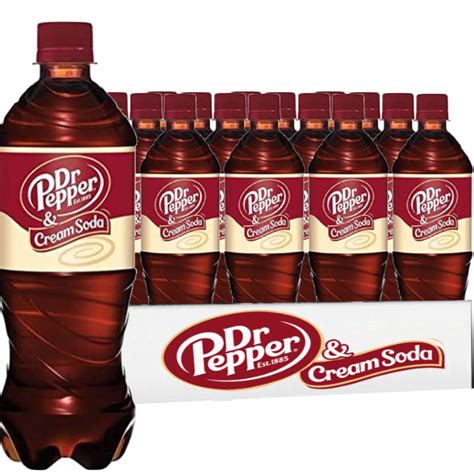 Dr. Pepper Cream Soda, 20 Fl. Oz, 24 Pack – 123 Beverages