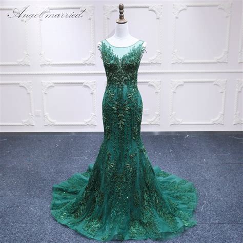 Angel Married Luxury Evening Dresses V Neck Mermaid Prom Dress Long