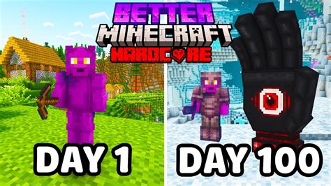 I Survived 100 Days In Better Minecraft Hardcore YouTube