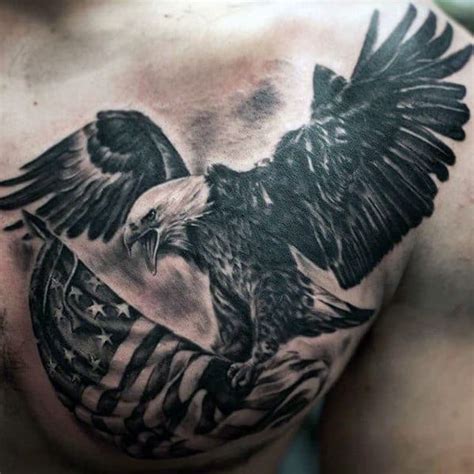 80 Eagle Chest Tattoo Designs For Men Manly Ink Ideas