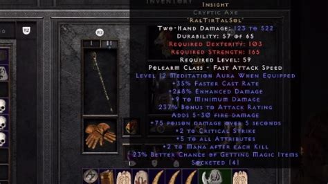 Insight Weapons Runewords Diablo Ii Resurrected Gamer Off