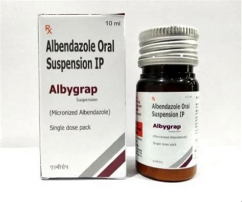 Syrup Albendazole Mg Oral Suspension Ip Packaging Type Bottle