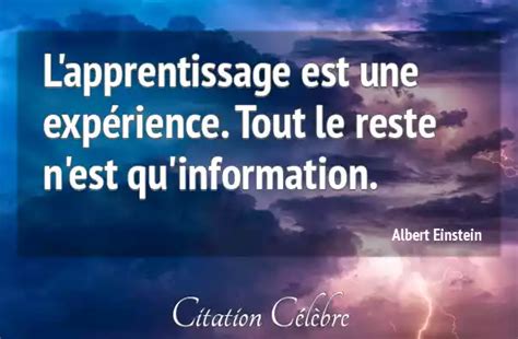 Citation Albert Einstein Experience L Apprentissage Est Une