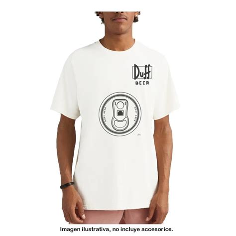 Playera Simpsons Para Hombre Manga Corta Con Estampado Cerveza Duff