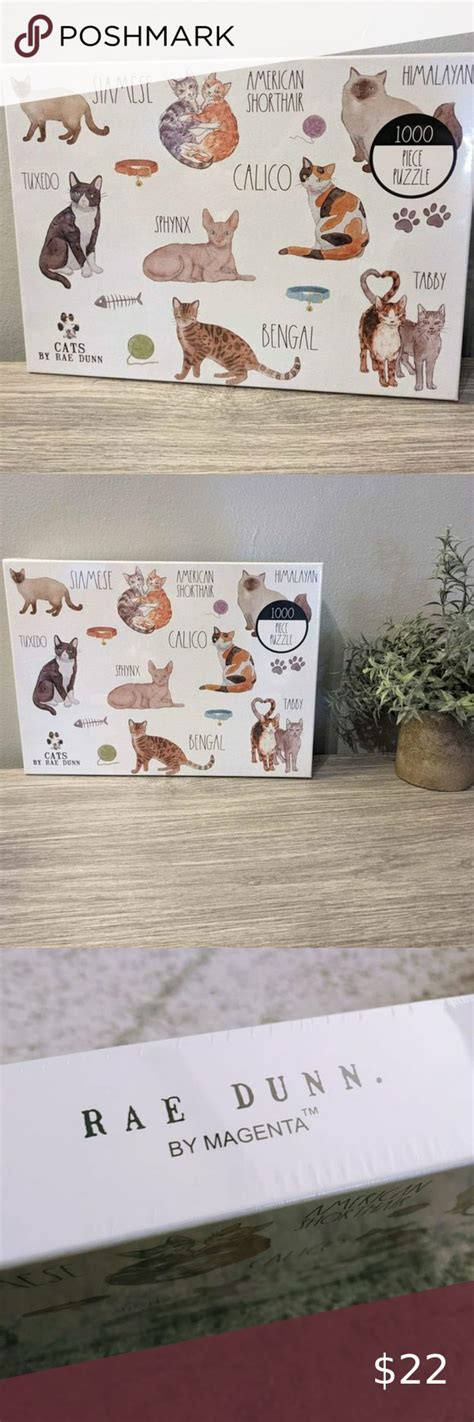 Rae Dunn Piece Cat Breed Puzzles X