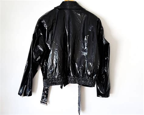 Vintage Downtown Wippette Vinyl Motorcycle Rain Jacket Etsy