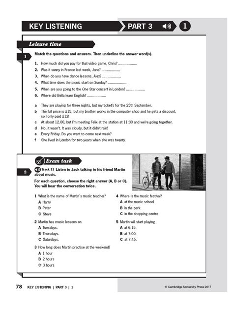 Listening Leisure Time Pdf
