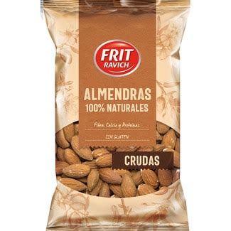 Almendras Con Piel Naturales Sin Gluten Bolsa G Frit Ravich