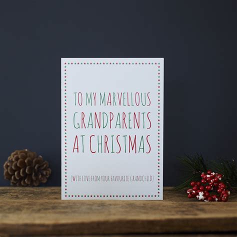 Grandparents Christmas Card £295 Greeting Cards Sweet William Home