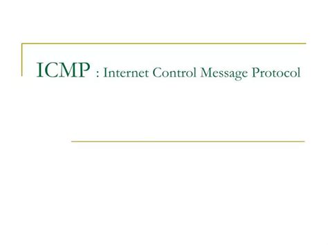 Ppt Icmp Internet Control Message Protocol Powerpoint Presentation