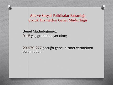 PPT Aile ve Sosyal Politikalar Bakanlığı PowerPoint Presentation