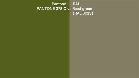 Pantone 378 C Vs Ral Reed Green Ral 6013 Side By Side Comparison