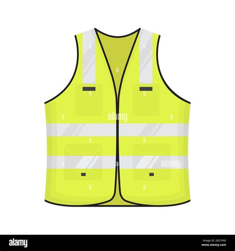 Safety Reflective Vest Icon Sign Flat Style Design Vector Illustration