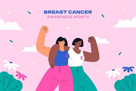 Free Vector Flat Background For Breast Cancer Awareness Month