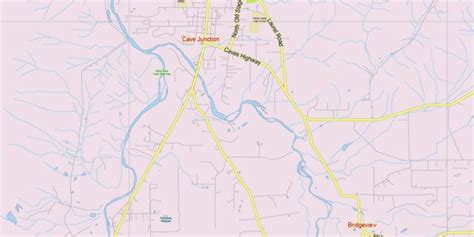 Curry County Oregon US Map Vector Exact County Plan Detailed Road Admin ...